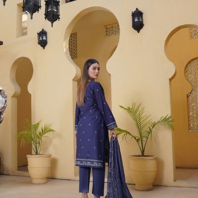 Navy Blue Shalwar Kameez
