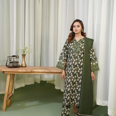 Floral Pattern Pakistani Dress